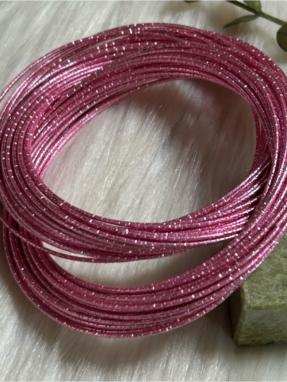 Pink statement Bangle bracelet